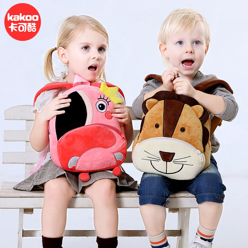 Zoo Series Cute Plush Children’s Backpack – Animal-Themed Shoulder Bag for Kindergarten & Early Education