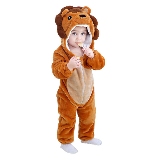 New 2025 Autumn/Winter Infant Romper – Soft Cartoon Animal One-Piece Outfit for Newborns