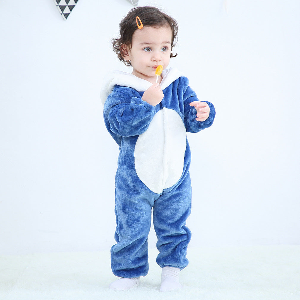 New 2025 Autumn/Winter Infant Romper – Soft Cartoon Animal One-Piece Outfit for Newborns