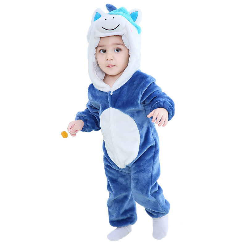 New 2025 Autumn/Winter Infant Romper – Soft Cartoon Animal One-Piece Outfit for Newborns