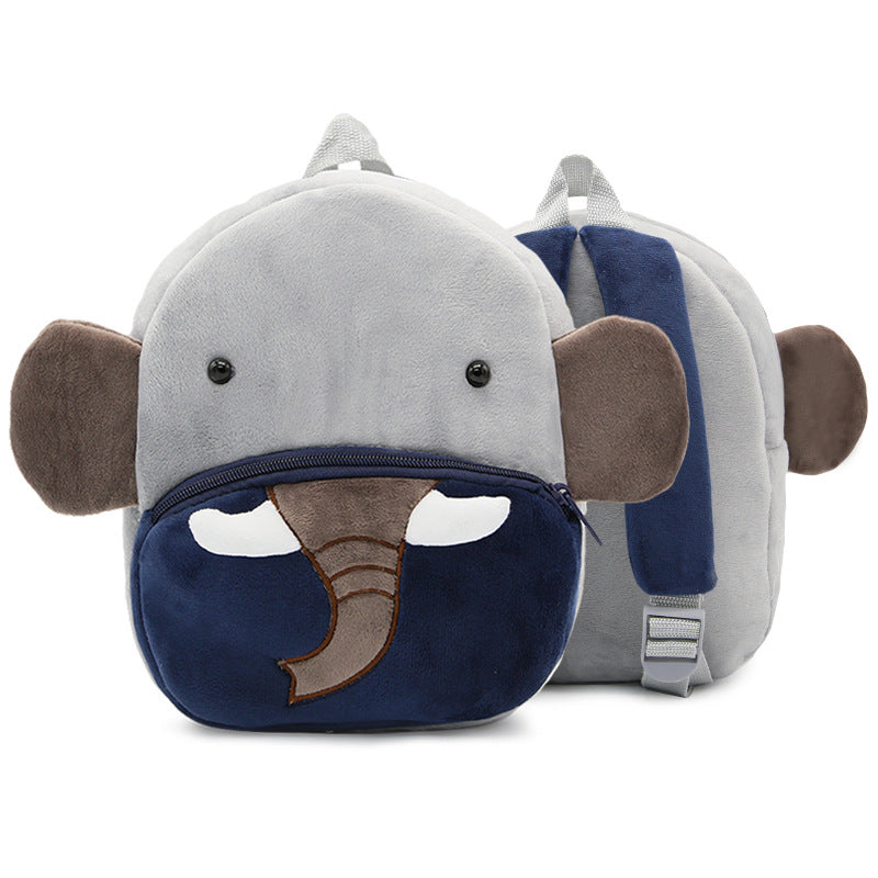 Zoo Series Cute Plush Children’s Backpack – Animal-Themed Shoulder Bag for Kindergarten & Early Education