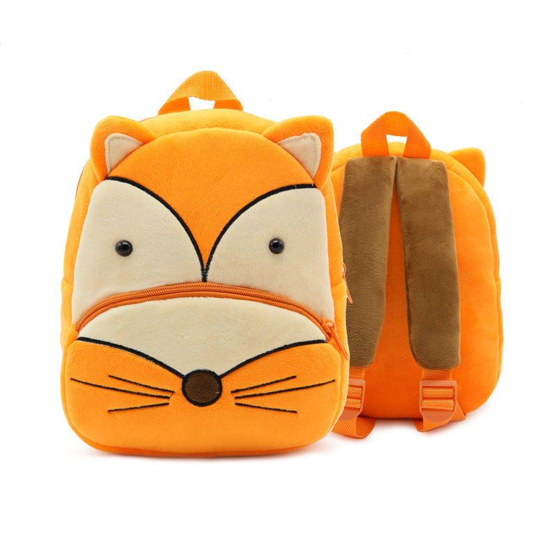 Zoo Series Cute Plush Children’s Backpack – Animal-Themed Shoulder Bag for Kindergarten & Early Education