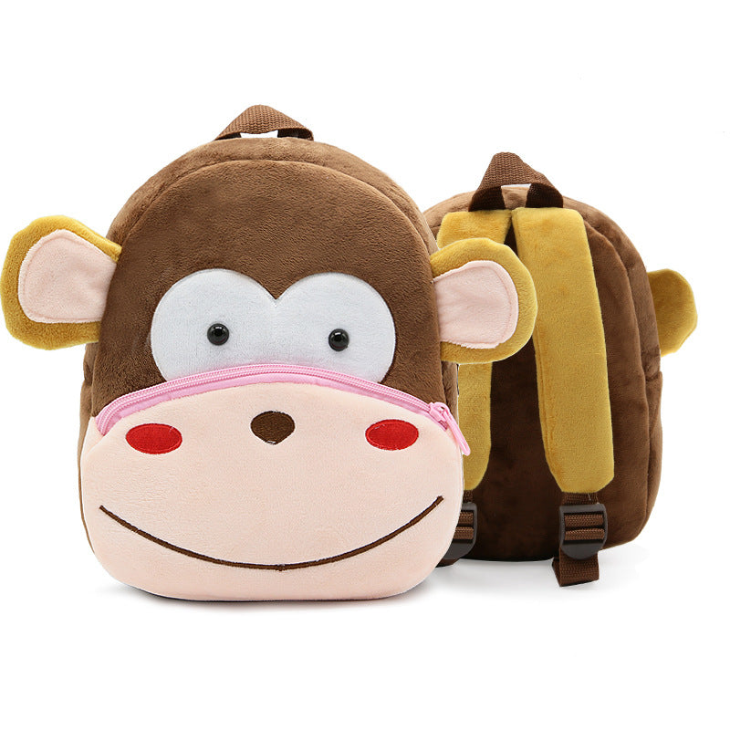 Zoo Series Cute Plush Children’s Backpack – Animal-Themed Shoulder Bag for Kindergarten & Early Education