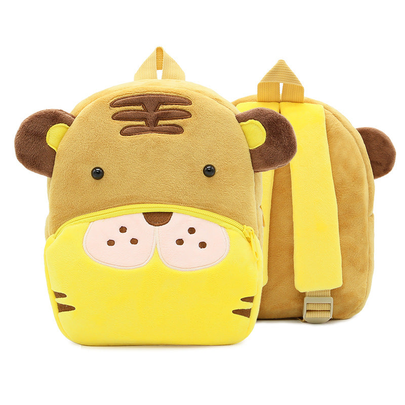 Zoo Series Cute Plush Children’s Backpack – Animal-Themed Shoulder Bag for Kindergarten & Early Education