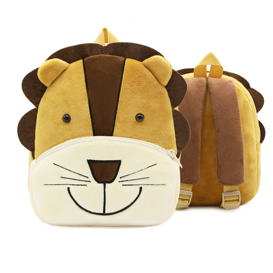 Zoo Series Cute Plush Children’s Backpack – Animal-Themed Shoulder Bag for Kindergarten & Early Education