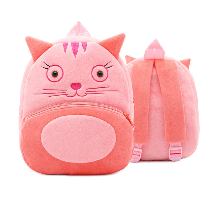 Zoo Series Cute Plush Children’s Backpack – Animal-Themed Shoulder Bag for Kindergarten & Early Education
