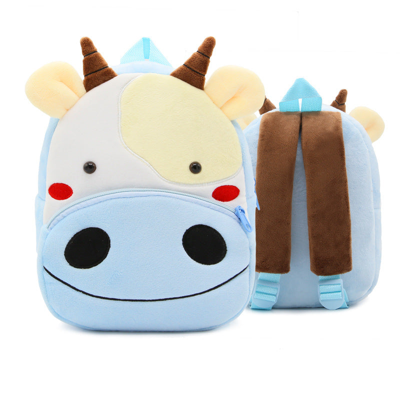 Zoo Series Cute Plush Children’s Backpack – Animal-Themed Shoulder Bag for Kindergarten & Early Education