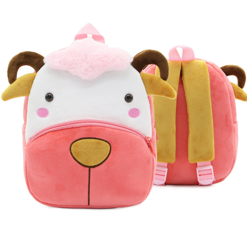 Zoo Series Cute Plush Children’s Backpack – Animal-Themed Shoulder Bag for Kindergarten & Early Education
