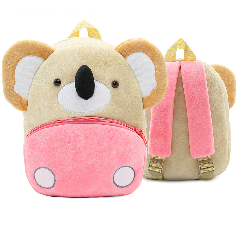 Zoo Series Cute Plush Children’s Backpack – Animal-Themed Shoulder Bag for Kindergarten & Early Education