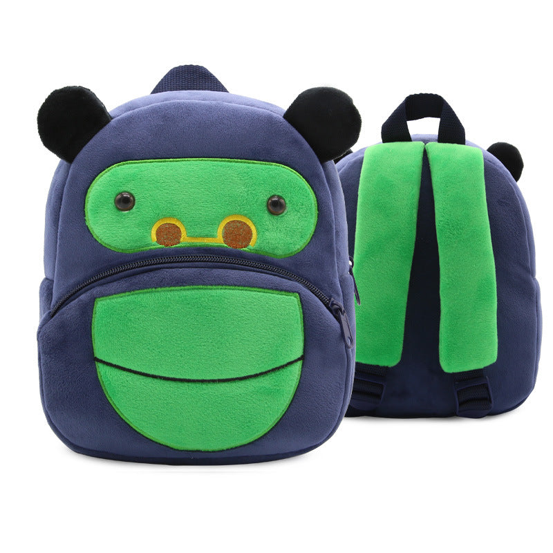 Zoo Series Cute Plush Children’s Backpack – Animal-Themed Shoulder Bag for Kindergarten & Early Education