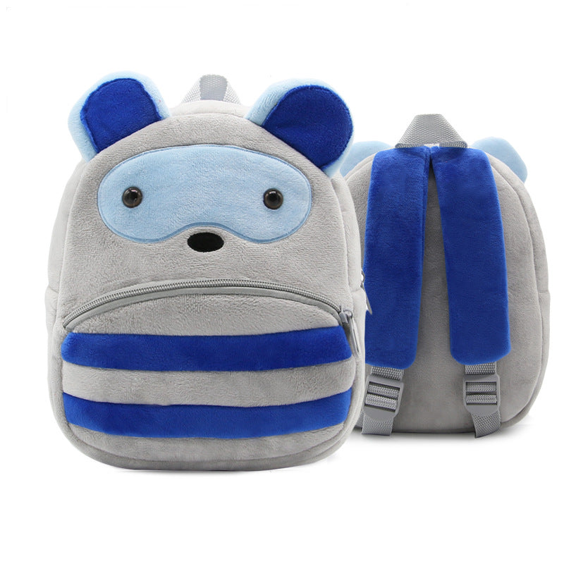 Zoo Series Cute Plush Children’s Backpack – Animal-Themed Shoulder Bag for Kindergarten & Early Education