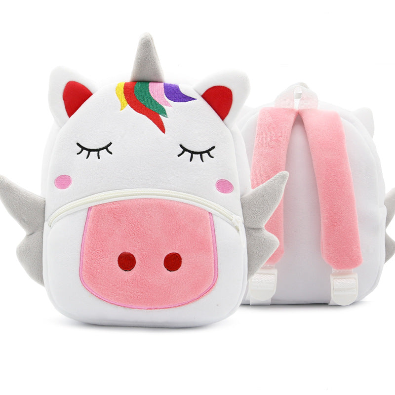 Zoo Series Cute Plush Children’s Backpack – Animal-Themed Shoulder Bag for Kindergarten & Early Education