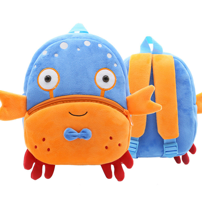 Zoo Series Cute Plush Children’s Backpack – Animal-Themed Shoulder Bag for Kindergarten & Early Education