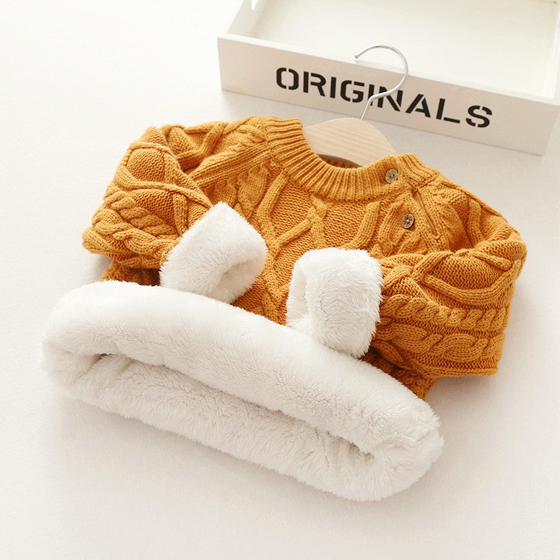 Girl's Baby Sweater Finished Hand-knitted