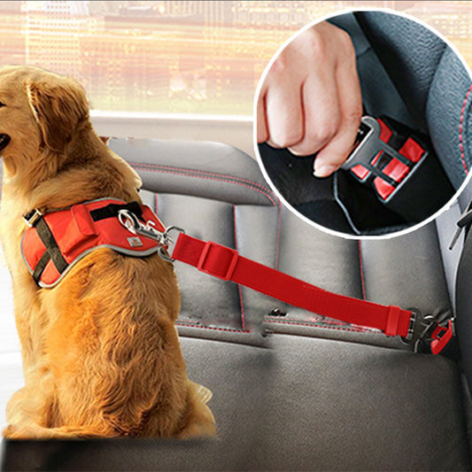 Adjustable Retractable Pet Car Seat Belt – Safety Harness for Dogs & Cats, Universal Vehicle Restraint for Travel
