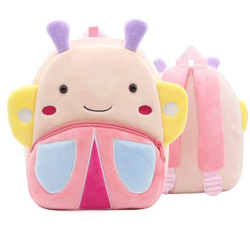 Zoo Series Cute Plush Children’s Backpack – Animal-Themed Shoulder Bag for Kindergarten & Early Education