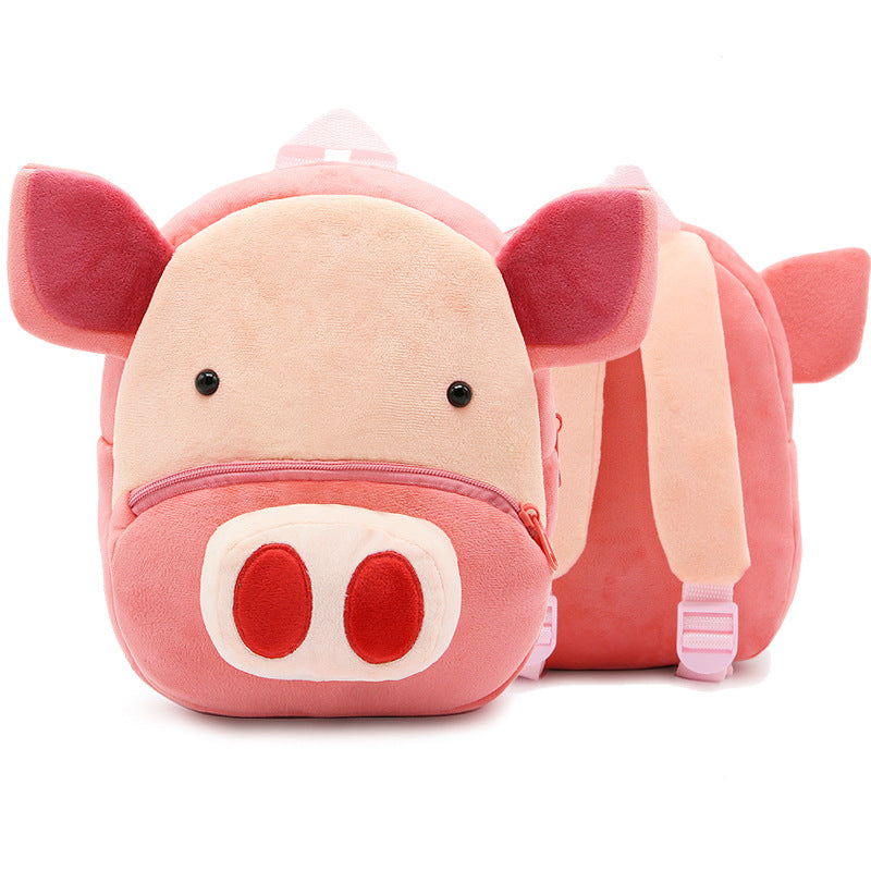 Zoo Series Cute Plush Children’s Backpack – Animal-Themed Shoulder Bag for Kindergarten & Early Education