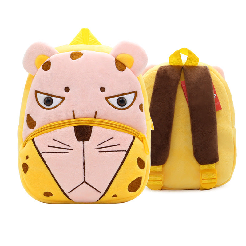 Zoo Series Cute Plush Children’s Backpack – Animal-Themed Shoulder Bag for Kindergarten & Early Education