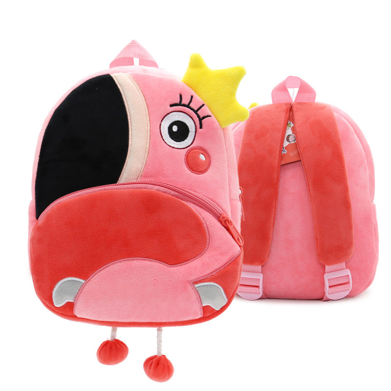 Zoo Series Cute Plush Children’s Backpack – Animal-Themed Shoulder Bag for Kindergarten & Early Education