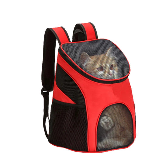 Breathable Folding Pet Backpack – Mesh Travel Carrier Bag for Cats, Small Dogs & Puppies, Portable Outing Bag for Pets