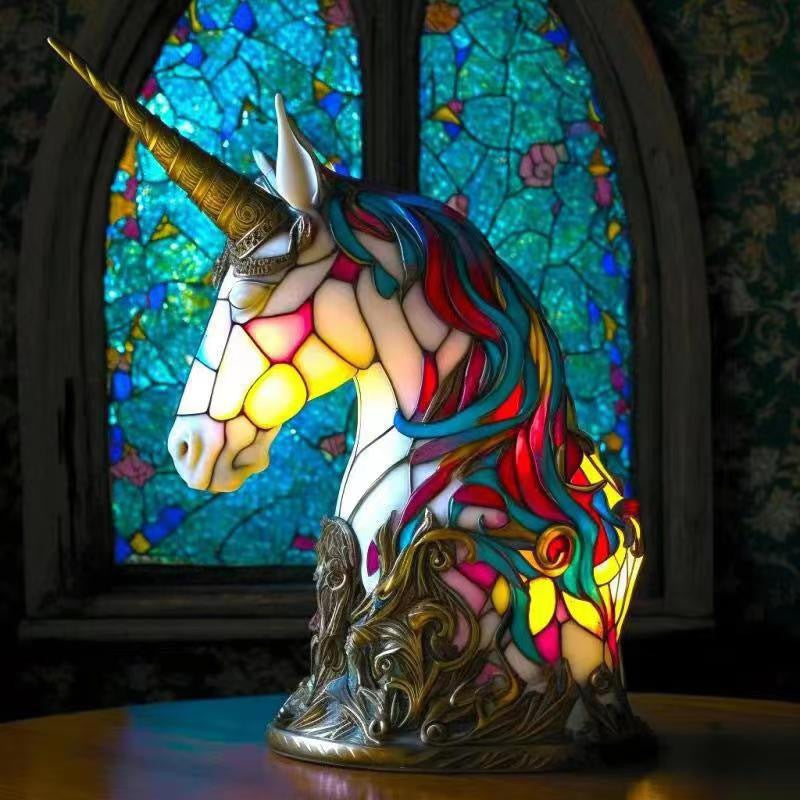 Rustic Bull Head Resin Lamp – USB-Powered LED Light for Home, Office, or Lounge Décor