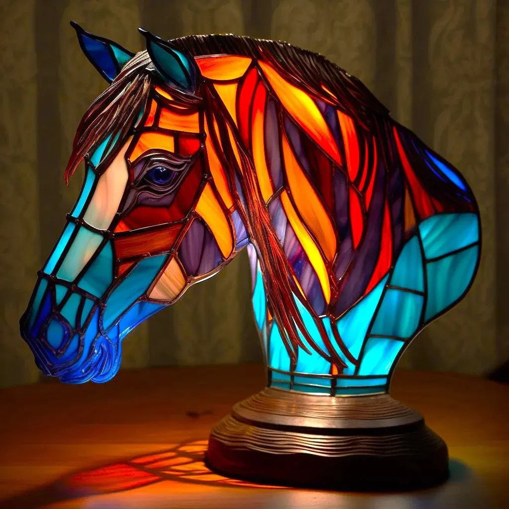 Rustic Bull Head Resin Lamp – USB-Powered LED Light for Home, Office, or Lounge Décor