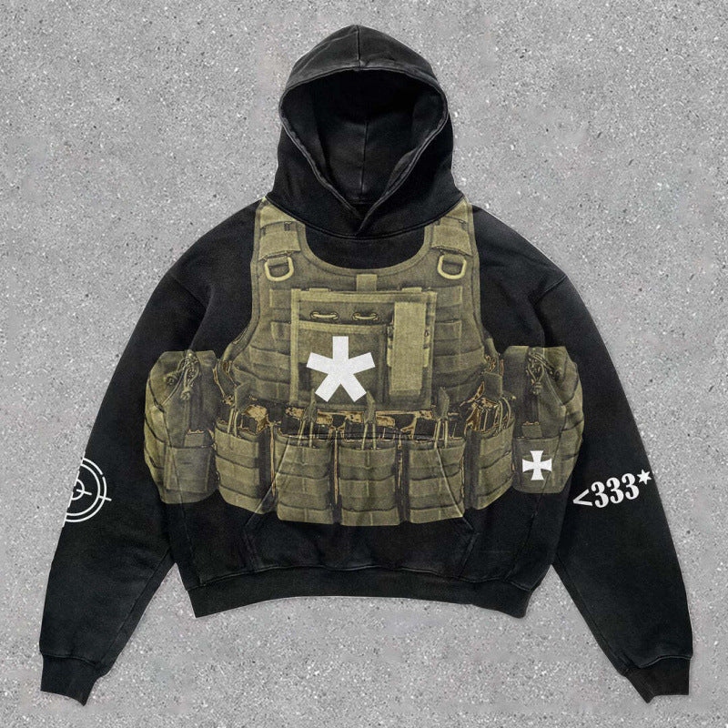 Men’s 2025 Skull Skeleton 3D Graphic Hoodie – Trendy Pullover Sweatshirt