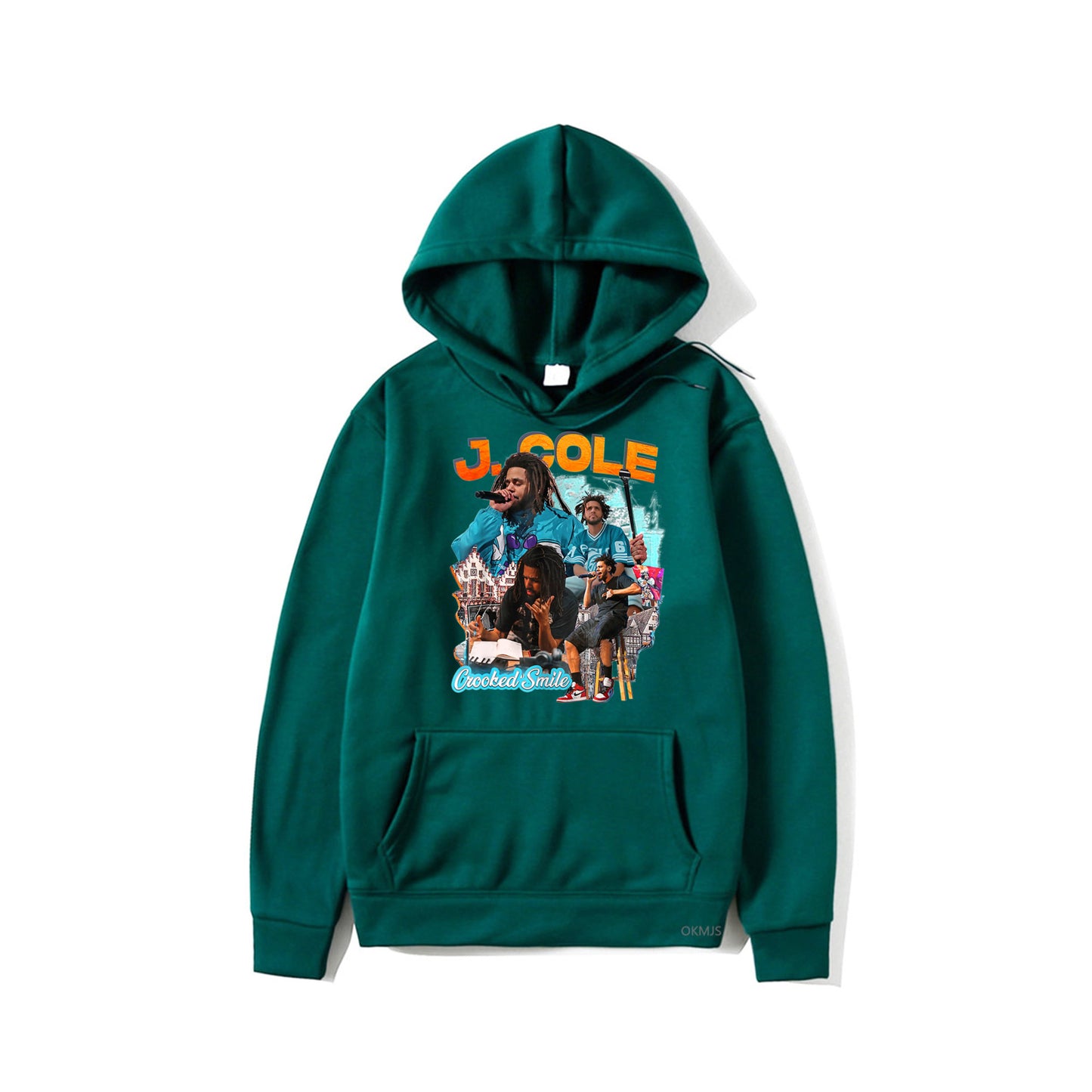 2025 Rapper J. Cole Crooked Smile Hoodie – Trendy Fashion Pullover with Fun Rap Prints | Winter Streetwear