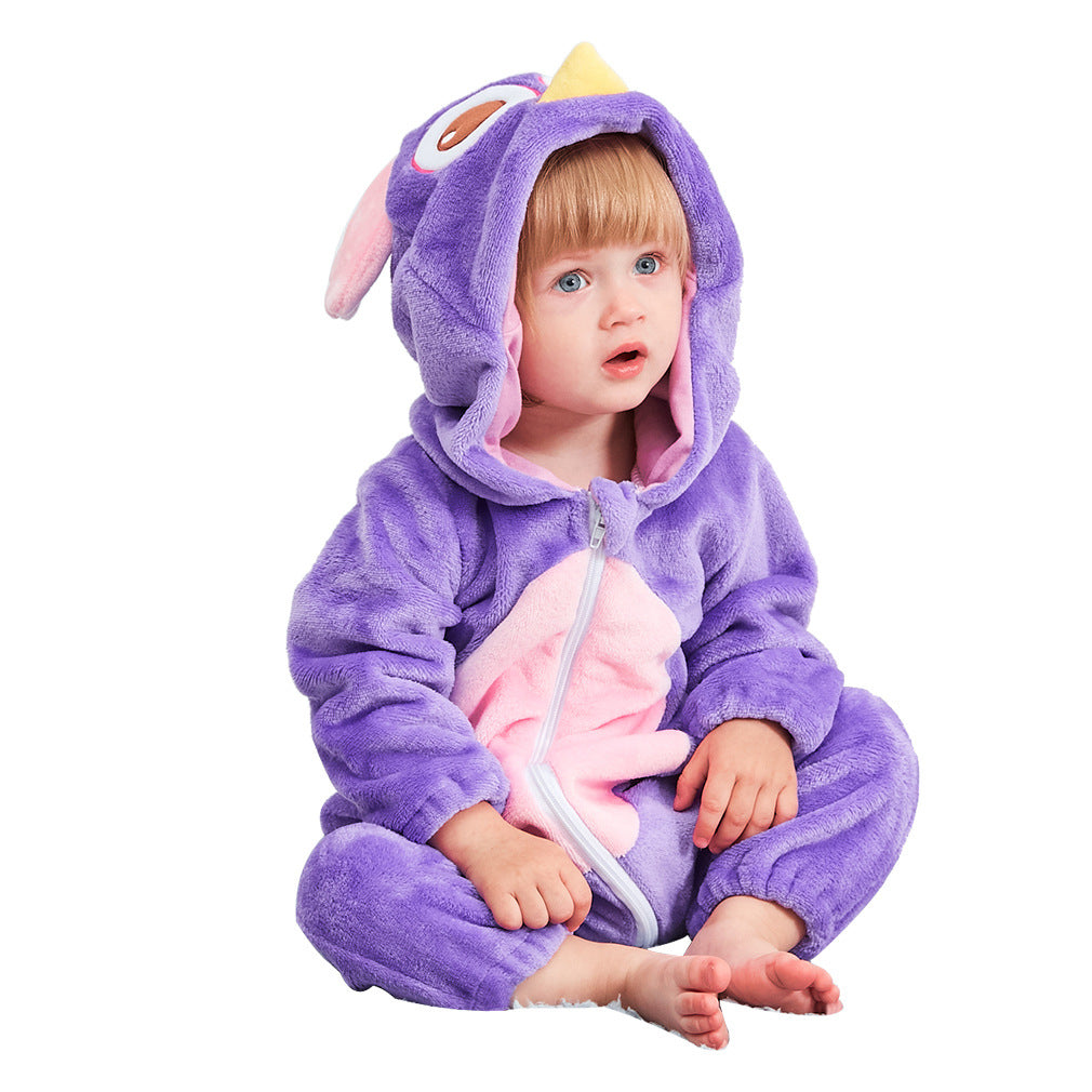 New 2025 Autumn/Winter Infant Romper – Soft Cartoon Animal One-Piece Outfit for Newborns