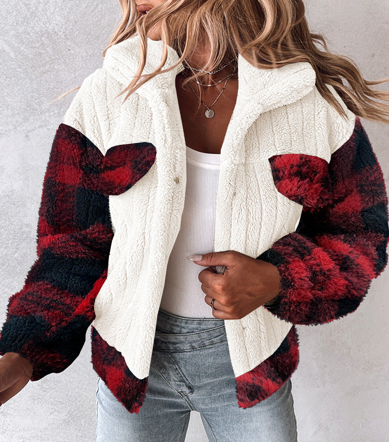 2025  European and American Women's Plush Casual Jacket