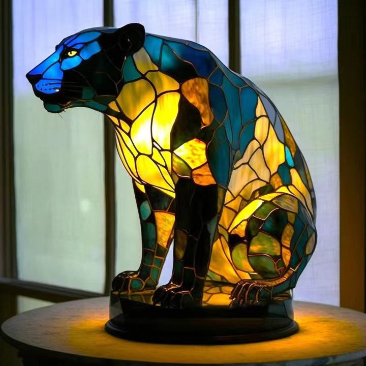 Rustic Bull Head Resin Lamp – USB-Powered LED Light for Home, Office, or Lounge Décor