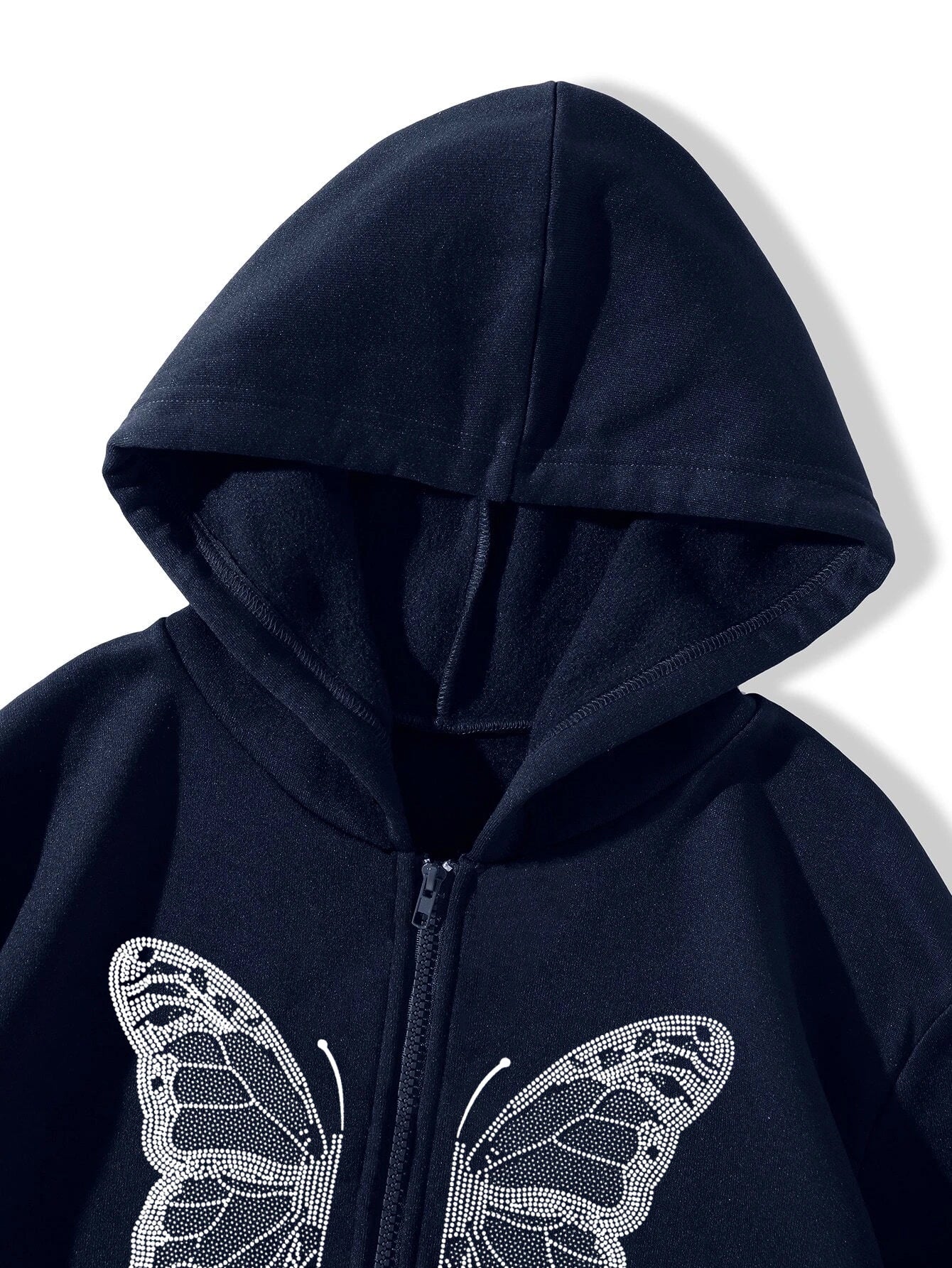 2025 Y2K Butterfly Print Zip-Up Hoodie β Oversized Unisex Streetwear Jacket with Pockets