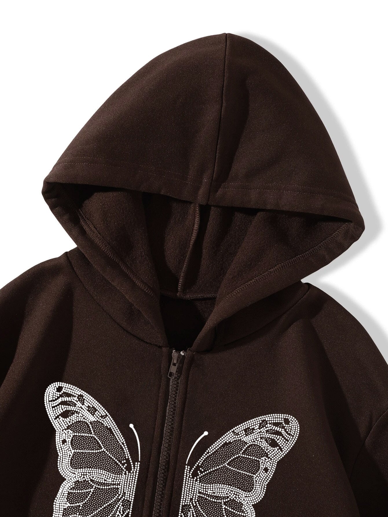 2025 Y2K Butterfly Print Zip-Up Hoodie β Oversized Unisex Streetwear Jacket with Pockets