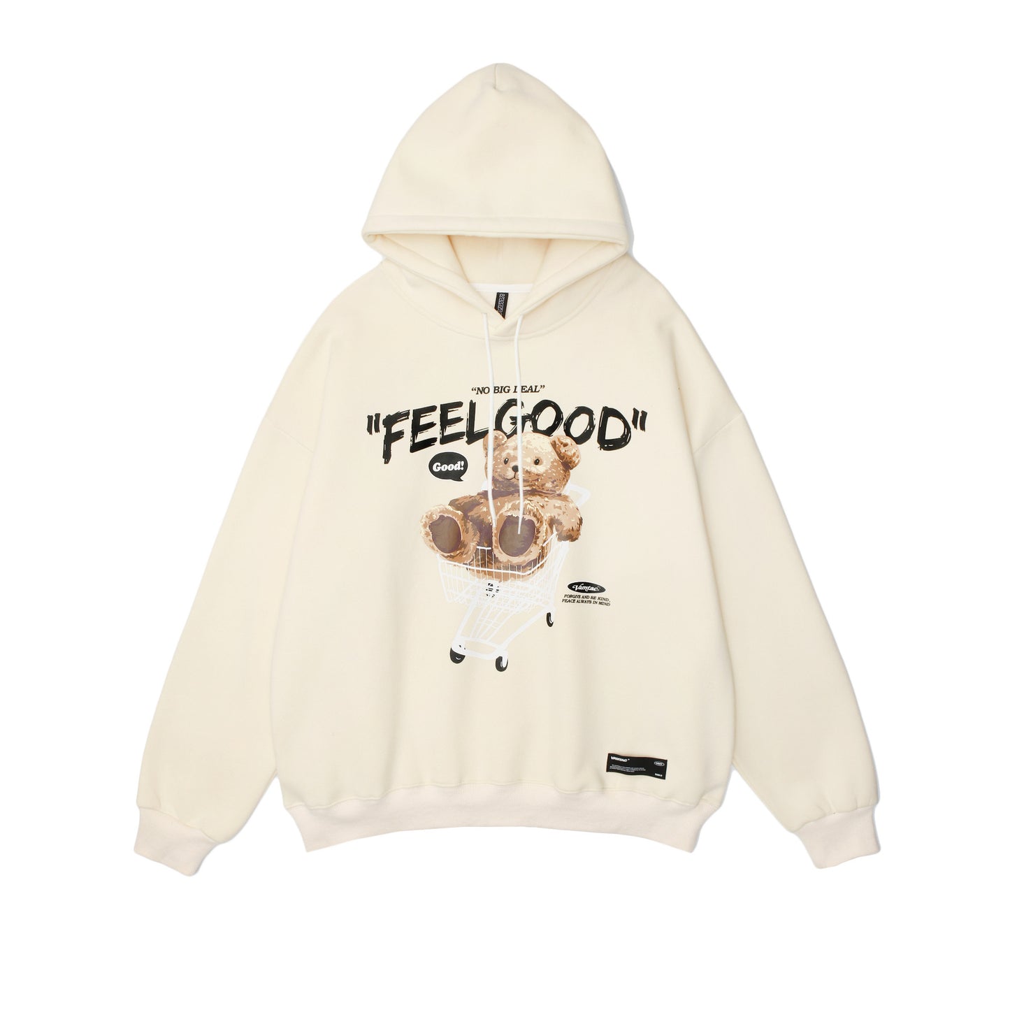 Unisex Loose Hoodie – Autumn/Winter European Streetwear with Bear Graphic | Trendy Couple Pullover
