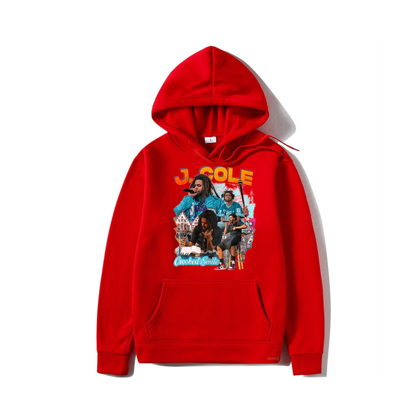 2025 Rapper J. Cole Crooked Smile Hoodie – Trendy Fashion Pullover with Fun Rap Prints | Winter Streetwear