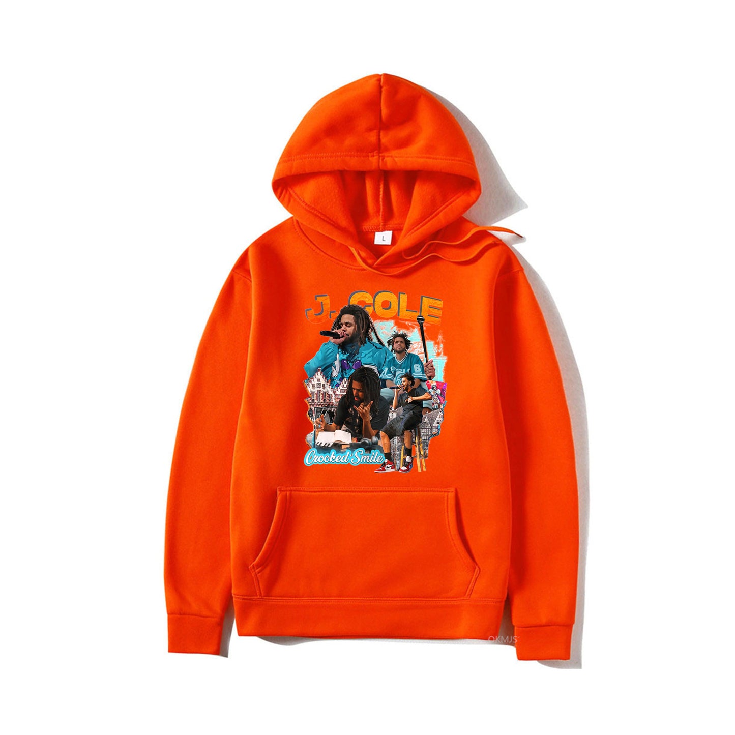 2025 Rapper J. Cole Crooked Smile Hoodie – Trendy Fashion Pullover with Fun Rap Prints | Winter Streetwear