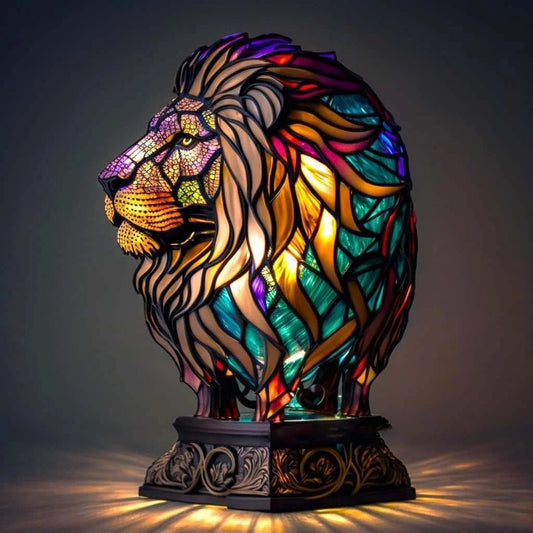 Rustic Bull Head Resin Lamp – USB-Powered LED Light for Home, Office, or Lounge Décor