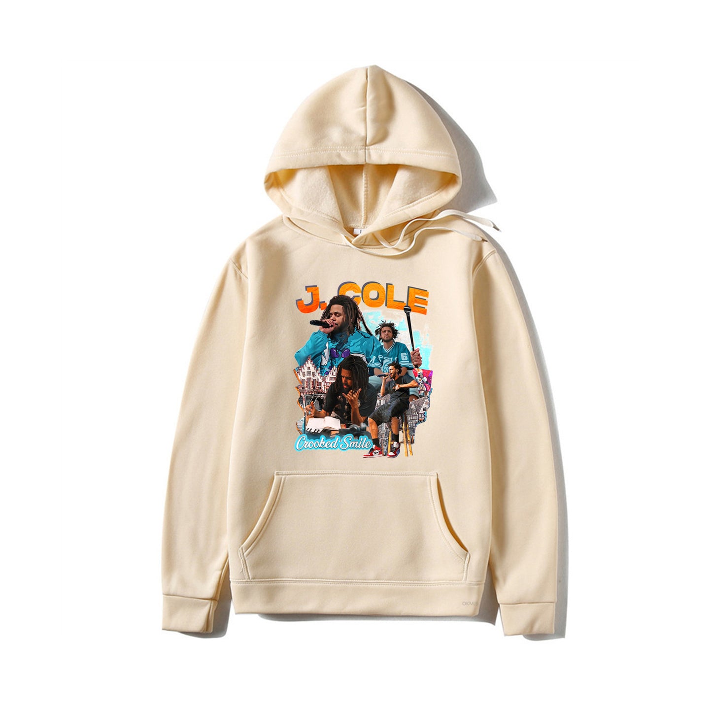 2025 Rapper J. Cole Crooked Smile Hoodie – Trendy Fashion Pullover with Fun Rap Prints | Winter Streetwear