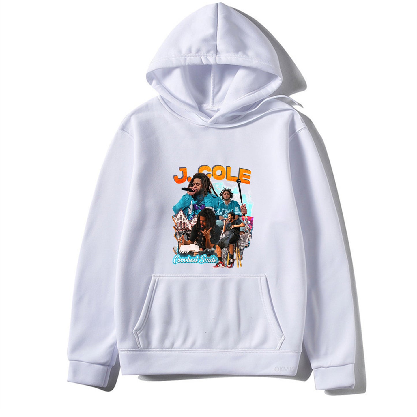 2025 Rapper J. Cole Crooked Smile Hoodie – Trendy Fashion Pullover with Fun Rap Prints | Winter Streetwear