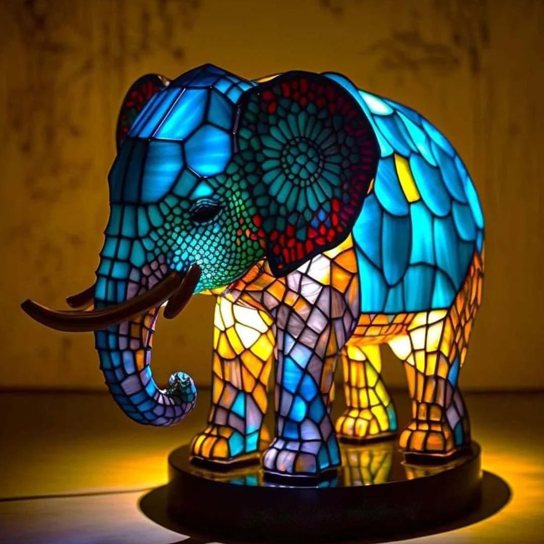 Rustic Bull Head Resin Lamp – USB-Powered LED Light for Home, Office, or Lounge Décor
