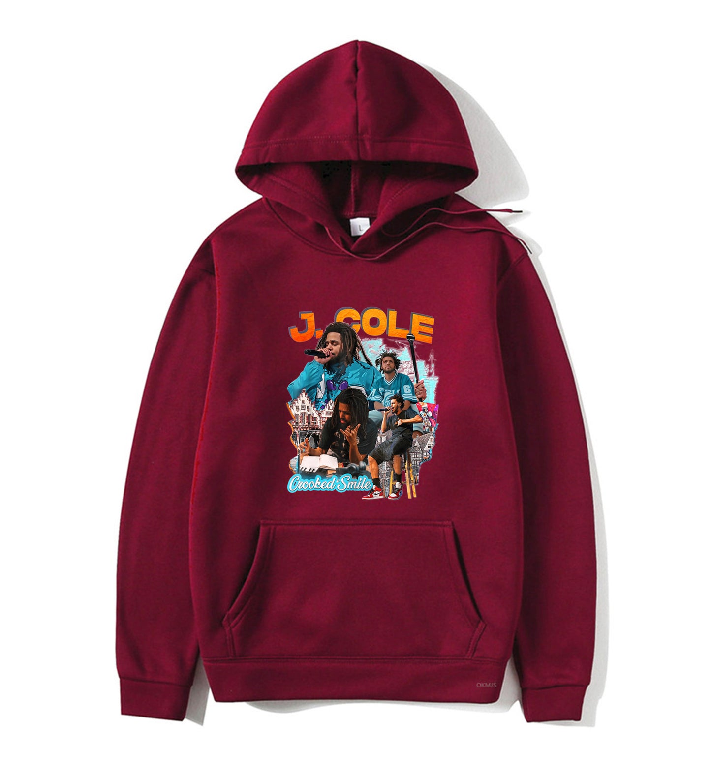 2025 Rapper J. Cole Crooked Smile Hoodie – Trendy Fashion Pullover with Fun Rap Prints | Winter Streetwear