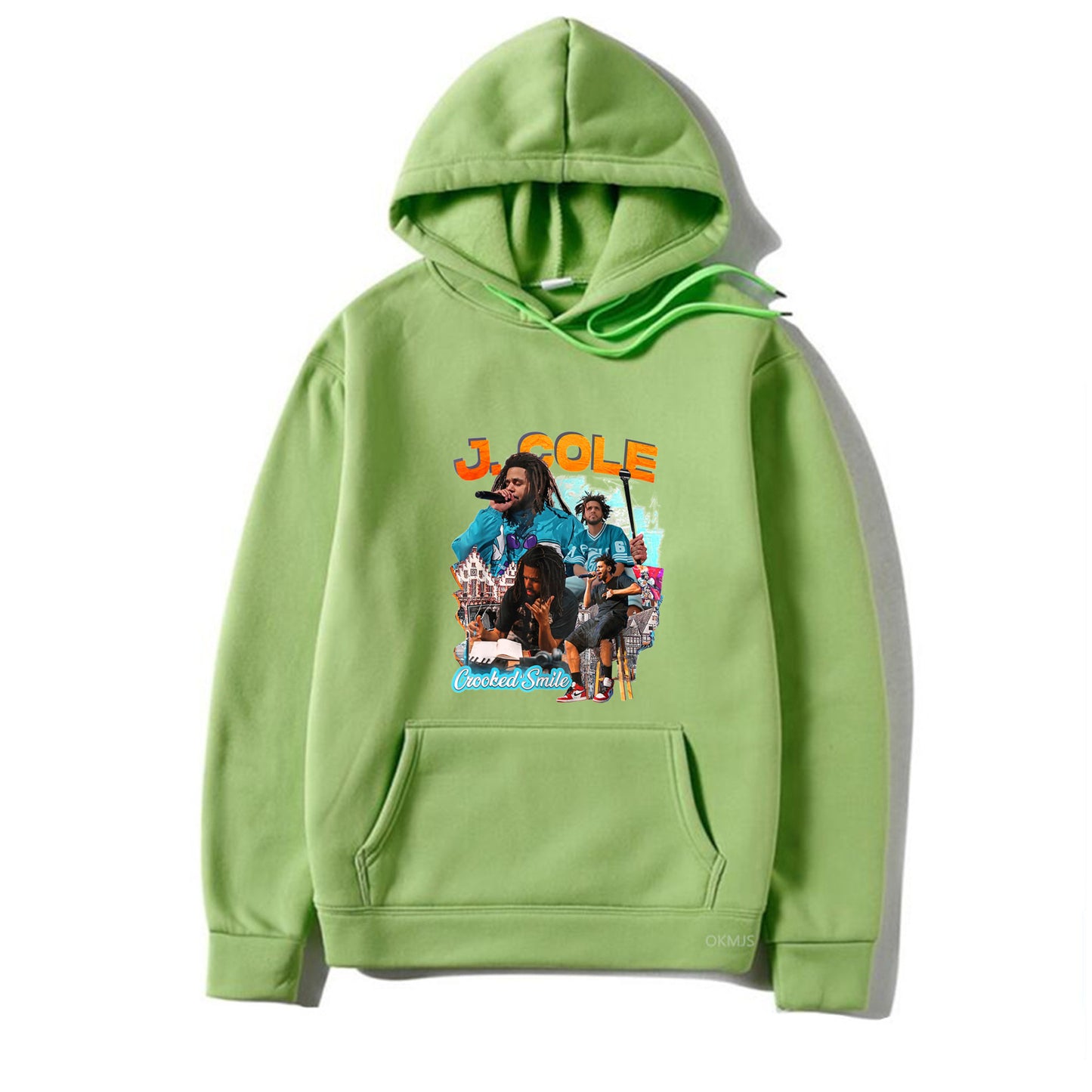 2025 Rapper J. Cole Crooked Smile Hoodie – Trendy Fashion Pullover with Fun Rap Prints | Winter Streetwear