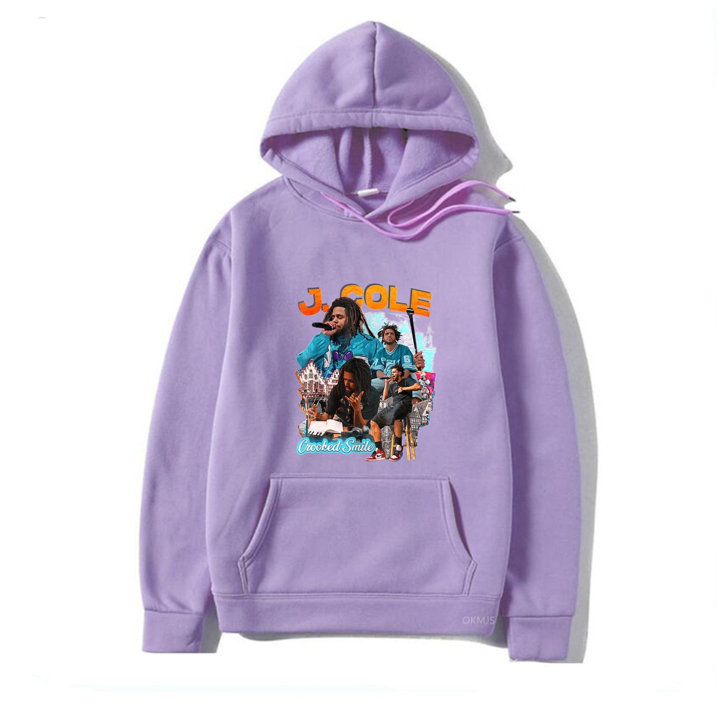2025 Rapper J. Cole Crooked Smile Hoodie – Trendy Fashion Pullover with Fun Rap Prints | Winter Streetwear