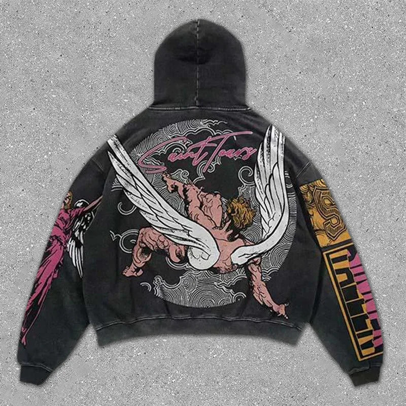Men’s 2025 Skull Skeleton 3D Graphic Hoodie – Trendy Pullover Sweatshirt