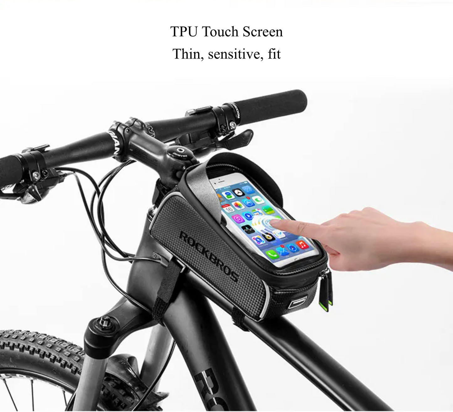 Touchscreen Waterproof Bicycle Frame Bag – Reflective, Top Tube Phone Case for Cycling Accessories