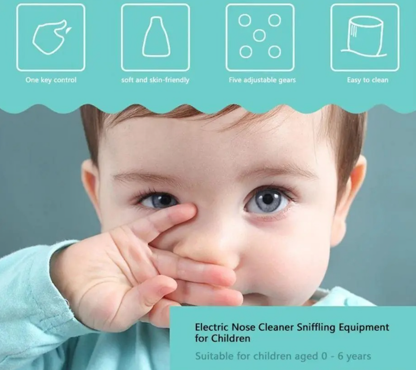 Baby Nasal Aspirator – Electric Nose Suction Device for Infants, Newborn Mucus Cleaner