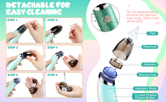 Baby Nasal Aspirator – Electric Nose Suction Device for Infants, Newborn Mucus Cleaner
