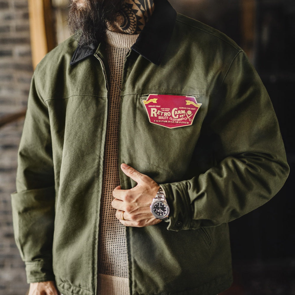 Vintage Cotton-padded Lapel Padded Jacket