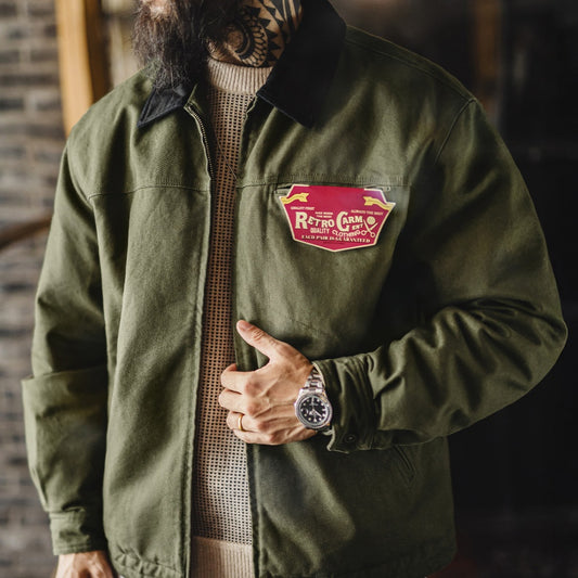 Vintage Cotton-padded Lapel Padded Jacket