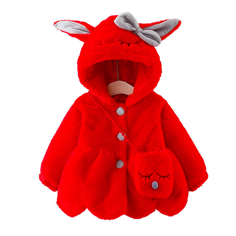Children Furry Coat Cotton-padded Coat